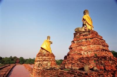 the ruins at ayutthaya